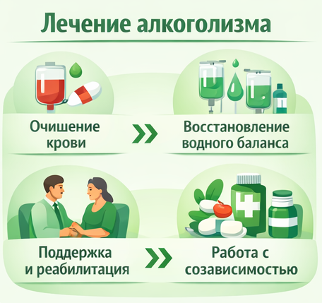 лечение алкоголизма в Лянторе этапы